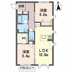 メゾンさくら 2LDKの間取図画像