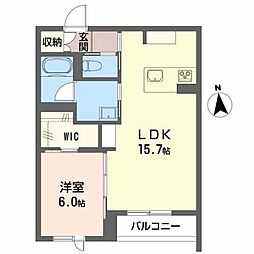 GranMaison新屋敷 1LDKの間取図画像