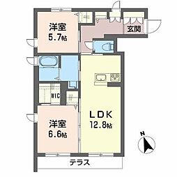 間取図画像 2LDK