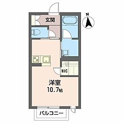 レジデンス寿2 ワンルームの間取図画像
