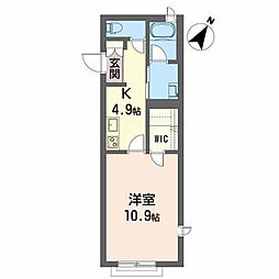 レディ・ベース大町 1Kの間取図画像