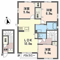 シャーメゾン本丸北 3LDKの間取図画像