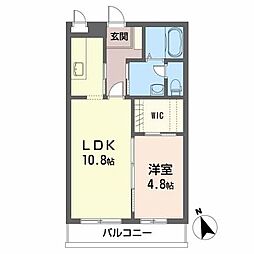 メゾンマスト城南 1LDKの間取図画像