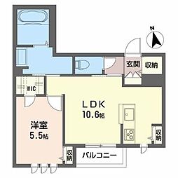 芙岳館 1LDKの間取図画像