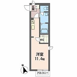 シャーメゾン小白川 ワンルームの間取図画像