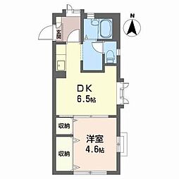 ディアス・田園F 1DKの間取図画像
