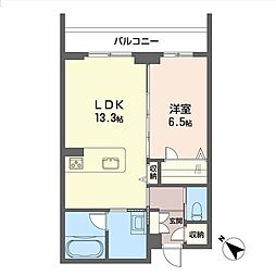 グランメゾン盛岡駅前I 1LDKの間取図画像