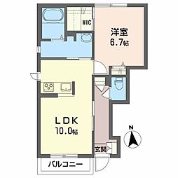 ジェミニ向中野壱番館 1LDKの間取図画像