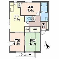 サン・ドリームC 3DKの間取図画像