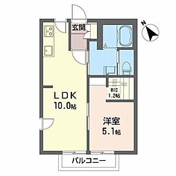 コートヴィレッジ 1LDKの間取図画像