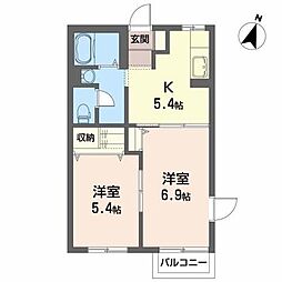 間取図画像 2K