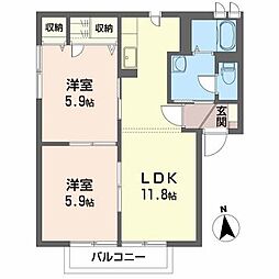 間取図画像 2LDK