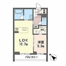 諏訪町てらす 1LDKの間取図画像