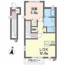 アリス 1LDKの間取図画像