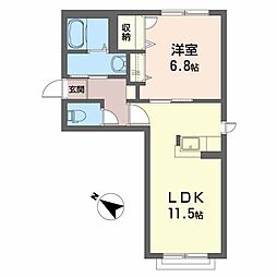 シャーメゾンポラリス 1LDKの間取図画像