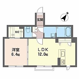 シャーメゾンレジーナ 1LDKの間取図画像