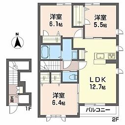 シャーメゾン川口 3LDKの間取図画像