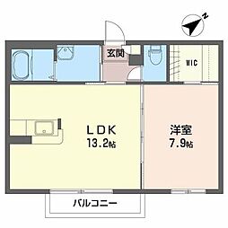 カーサポラール 1LDKの間取図画像