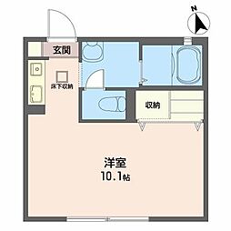 メゾン・シュクル ワンルームの間取図画像