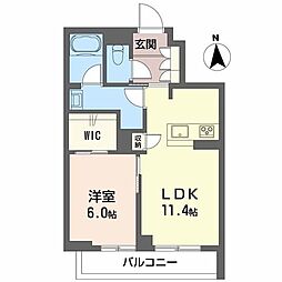 セブンオーガスタIV 1LDKの間取図画像