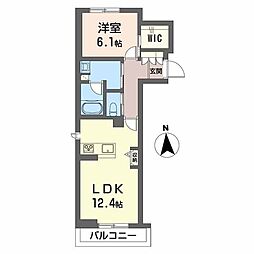 セブンオーガスタIV 1LDKの間取図画像