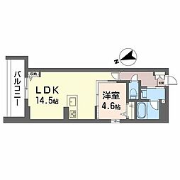 山形市十日町4丁目マンション 1LDKの間取図画像