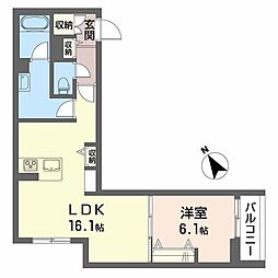 間取図画像 1LDK