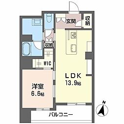 ＬＵＡＮＡ　ＫＡＭＩＳＵＧＩ 1階1LDKの間取り