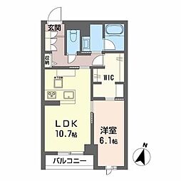 Albemarle錦町 1LDKの間取図画像