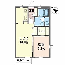 シャーメゾン・粋 1LDKの間取図画像