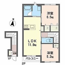 プレザントハウスT 2LDKの間取図画像