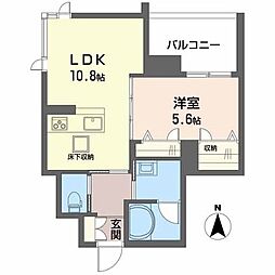 BEREO久遠の杜 1LDKの間取図画像