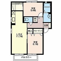 ステラメゾンC 2LDKの間取図画像