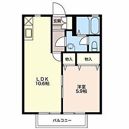セフィラ権現谷B 1LDKの間取図画像