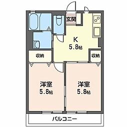 間取図画像 2K