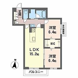レンブランサ 2LDKの間取図画像