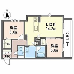シャーメゾン並木 2LDKの間取図画像