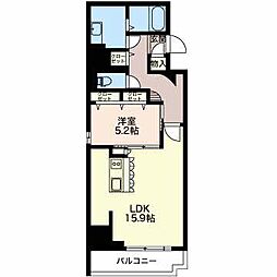 ロイジェント新栄2 1LDKの間取図画像