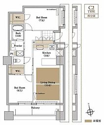 プライムメゾン御器所 2LDKの間取図画像