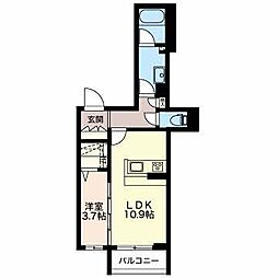 シャーメゾンステージ児玉 1LDKの間取図画像