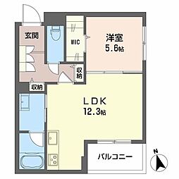 NGE金山プルミエ 1LDKの間取図画像