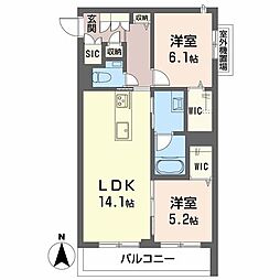 ALNEST 2LDKの間取図画像