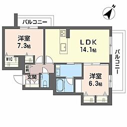アーデルドルフ一社 2LDKの間取図画像