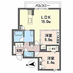 城山 ODAZEN 2LDKの間取図画像
