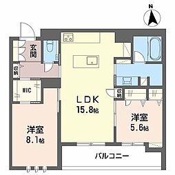 GREEN FOREVER 桜山 2LDKの間取図画像