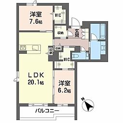 グランゲート滝川 2LDKの間取図画像
