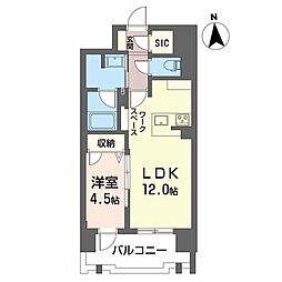 OXION太閤通 1LDKの間取図画像