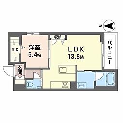 Laulea 1LDKの間取図画像
