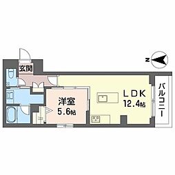 Laulea 1LDKの間取図画像