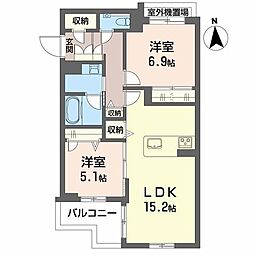 maison de ASCA 2LDKの間取図画像